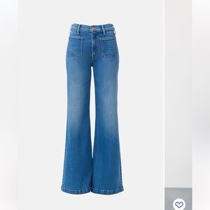 MOTHER Hustler Roller Patch Pocket Wide Leg Flare Women's Jeans